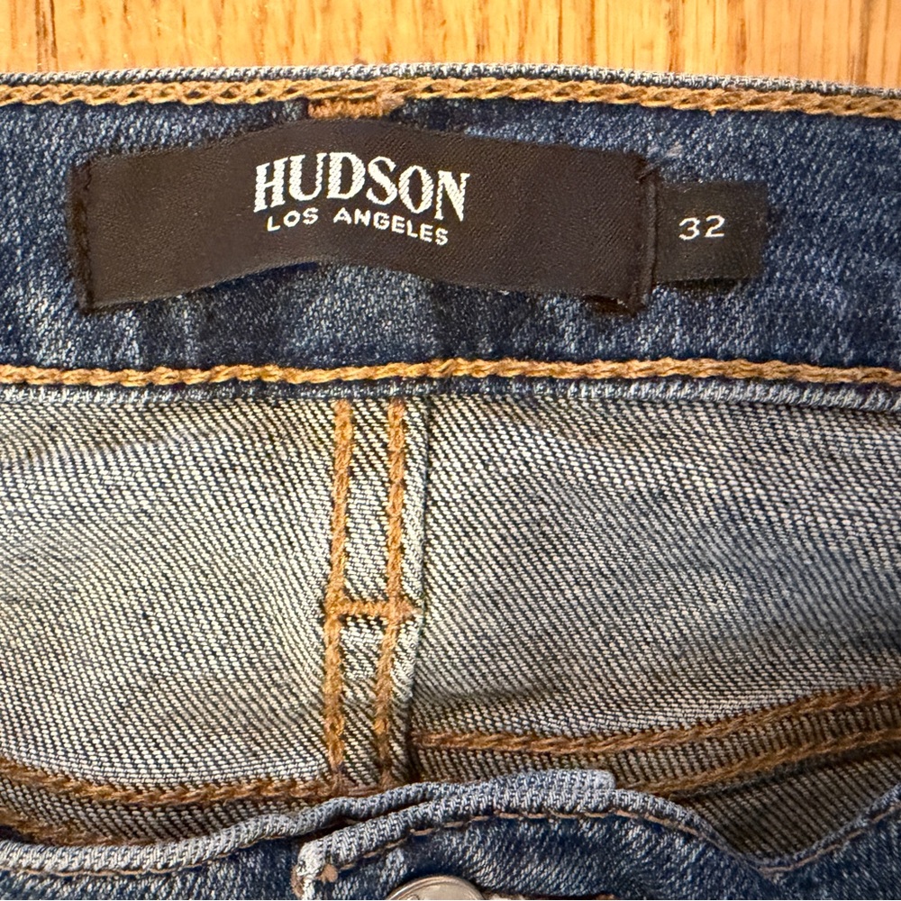 Hudson Jeans Barbara Cropped Bootcut Raw Hem Size 32 - Picture 3 of 4